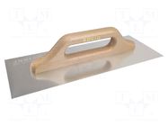 Finishing trowel; L: 380mm; W: 130mm; stainless steel SOLID TOOLS