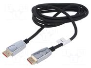 Cable; DisplayPort plug,both sides; PVC; DisplayPort 1.4; 8K,HDR LANBERG