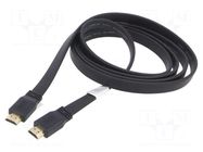 Cable; HDMI plug,both sides; PVC; 3m; black; HDMI 2.0; 28AWG LANBERG