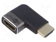 Adapter; HDMI socket,HDMI plug 270° left/right; HDCP 2.2 Goobay