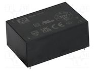 Converter: AC/DC; 20W; Uout: 3.3VDC; Iout: 4.55A; OUT: 1; 77%; EHL; THT XP POWER