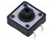 Microswitch TACT; SPST-NO; Pos: 2; 0.05A/24VDC; THT; none; 1.6N TE Connectivity