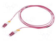 Fiber patch cord; OM4; LC/UPC,both sides; 5m; LSZH; pink LOGILINK
