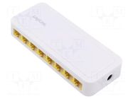 Switch Ethernet; DC socket,RJ45 socket x8; PnP,PoE (PoE); white LOGILINK