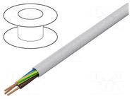 Wire; H05VV-F/SJT; 3x17AWG; stranded; Cu; PVC; grey; 300V; 17AWG HELUKABEL