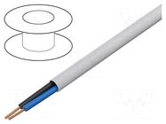 Wire; H05VV-F/SJT; 2x13AWG; stranded; Cu; PVC; white; 300V; 13AWG HELUKABEL