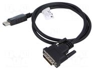 Cable; DisplayPort plug,DVI-D (24+1) plug; 1m; black; black LANBERG
