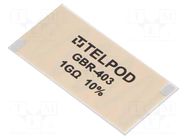 Resistor: thick film; THT; 1GΩ; 2W; ±10%; Pitch: 19.05x38.1mm TELPOD