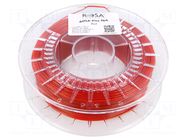 Filament: ROSA-FLEX 96A; 1.75mm; red; 210÷250°C; 500g ROSA 3D