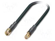 Cable; SMA male,SMA female; FRNC; shielded connectors; black PHOENIX CONTACT