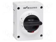Switch-disconnector; Poles: 4; screw; 25A; IP66; KEM; Colour: grey KATKO