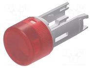 Actuator lens; 18; red; plastic; Ø7.5mm EAO