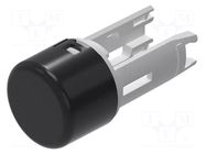 Actuator lens; 18; black; plastic; Ø7.5mm EAO