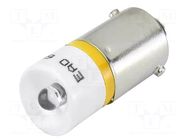 LED lamp; yellow; BA9S; 6VDC; No.of diodes: 1; OptoHiT EAO