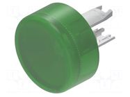 Actuator lens; 18; green; plastic; Ø13.8mm EAO