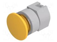 Switch: push-button; 30mm; Stabl.pos: 1; yellow; none; IP65; OptoHiT EAO