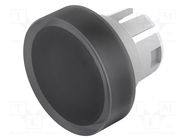 Actuator lens; 16mm; 51; black,smoky; plastic; Face dim: Ø15.8mm EAO