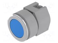 Switch: push-button; 30mm; Stabl.pos: 1; blue; none; IP65; OptoHiT EAO