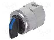 Switch: rotary; 30mm; Stabl.pos: 2; black/silver; BA9S,LED; IP65 EAO