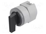 Switch: rotary; 30mm; Stabl.pos: 3; black/silver; none; IP65; Pos: 3 EAO