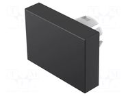 Actuator lens; 16mm; 51; black; plastic; Face dim: 15.3x21.5mm EAO