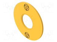 Description label; 22mm; OptoHiT; yellow; Ø: 60mm; plastic EAO