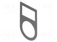 Bezel without description label; 22mm; OptoHiT; black; aluminium EAO