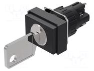 Switch: rotary with key; 16mm; Stabl.pos: 1; NC + NO; 51; Pos: 2 EAO