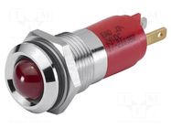Indicator: LED; prominent; yellow; 24VDC; Ø14mm; 17; connectors EAO