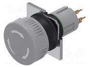 Switch: push-button; 16mm; Stabl.pos: 2; NC; grey; none; IP65; 51 EAO