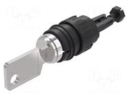Switch: rotary with key; Stabl.pos: 3; IP65; flat; 71; Pos: 3 EAO