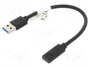 Adapter; OTG,USB 3.1; USB A plug,USB C socket; nickel plated LANBERG