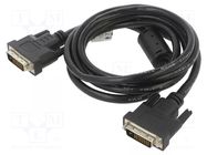 Cable; DVI-D (24+1) plug,both sides; dual link; QHD 1440p; 1.8m LANBERG