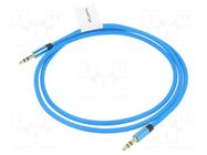 Cable; Jack 3.5mm 3pin plug,both sides; 1m; Plating: gold-plated LANBERG