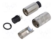 Connector: M16; plug; female; PIN: 5; 6A; 250V; 423; soldering; IP67 BINDER