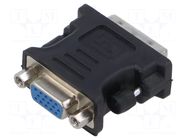 Adapter; DVI-I (24+5) plug,VGA female; Full HD 1080p; black; ABS LANBERG