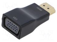 Adapter; HDMI plug,VGA female; Support: Full HD 1080p; black; ABS LANBERG