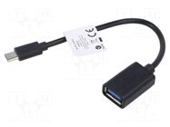Adapter; OTG,USB 2.0; USB A socket,USB B micro plug; 0.15m LANBERG