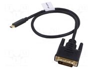 Adapter; USB 3.1; DVI-D (24+1) plug,USB C plug; gold-plated LANBERG