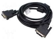 Cable; DVI-D (18+1) plug,both sides; single link; 3m; black LANBERG
