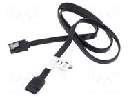 Cable: SATA; SATA plug,both sides; 0.7m; with metal latches LANBERG