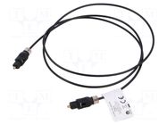 Cable; Toslink plug,both sides; 1m; Connector colour: black LANBERG