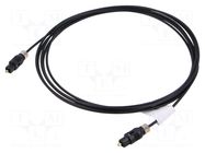 Cable; Toslink plug,both sides; 3m; black LANBERG