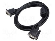 Cable; D-Sub 15pin HD plug,both sides; black; 1.8m; black LANBERG