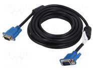 Cable; D-Sub 15pin HD plug,both sides; black; 5m; blue; Core: CCS LANBERG