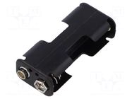 Holder; AA,R6; Batt.no: 2; 6F22 type; black GOOBAY