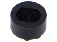 Spacer sleeve; LED; Øout: 5.1mm; ØLED: 3mm; L: 3.1mm; black; UL94V-0 BIVAR