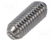 Ball latch; stainless steel; Thread: M5; 12mm; F1: 8N; F2: 14N ELESA+GANTER