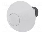 Switch: push-button; 22mm; Stabl.pos: 1; white; none; IP65; mushroom EAO