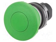 Switch: push-button; 22mm; Stabl.pos: 1; green; none; IP65; mushroom EAO